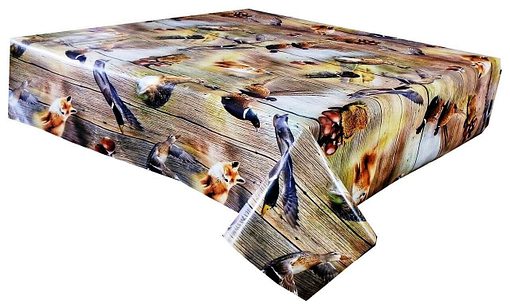 FOXES - Vinyl Tablecloth 137 cm (54" Wide)