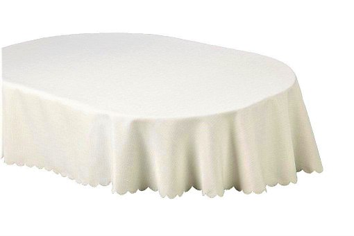 Shell Oval Plain Tablecloth