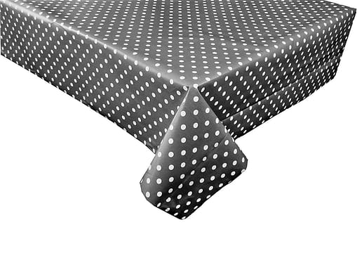 SLATE POLKA DOT 2 cm Dot - Vinyl Tablecloth 137 cm (54" Wide)