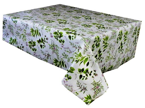 HERB GARDEN (198) - Vinyl Tablecloth 137 cm (54" Wide)