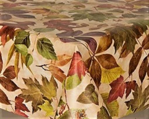 Autumn Leaves Vinyl Tablecloth 137 cm (54" Wide)