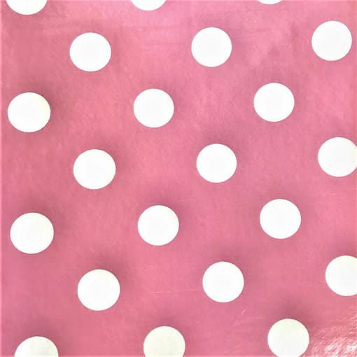 Pink Polka Dot - Vinyl Tablecloth 140 x 140 cm Square (55 x 55")