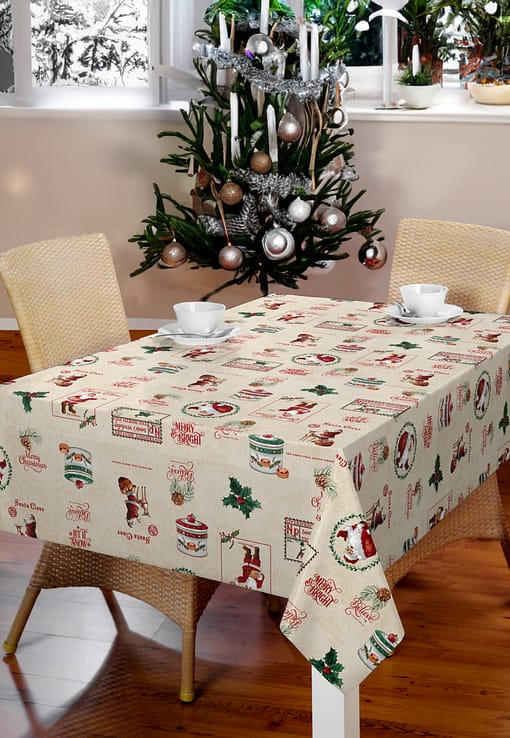 Christmas tablecloth i believe